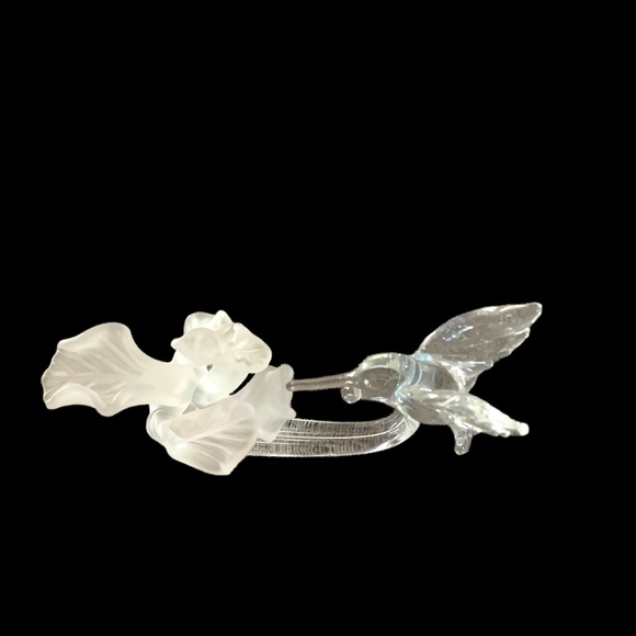 Glass Art Hummingbird and Flower - Picture 8 of 9